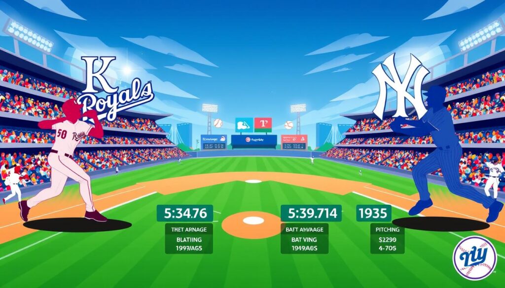 kansas city royals vs yankees match player stats