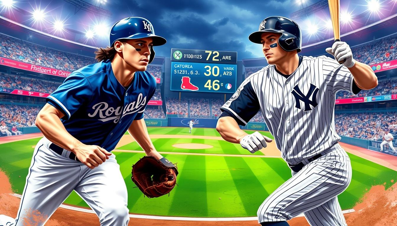 kansas city royals vs yankees match player stats